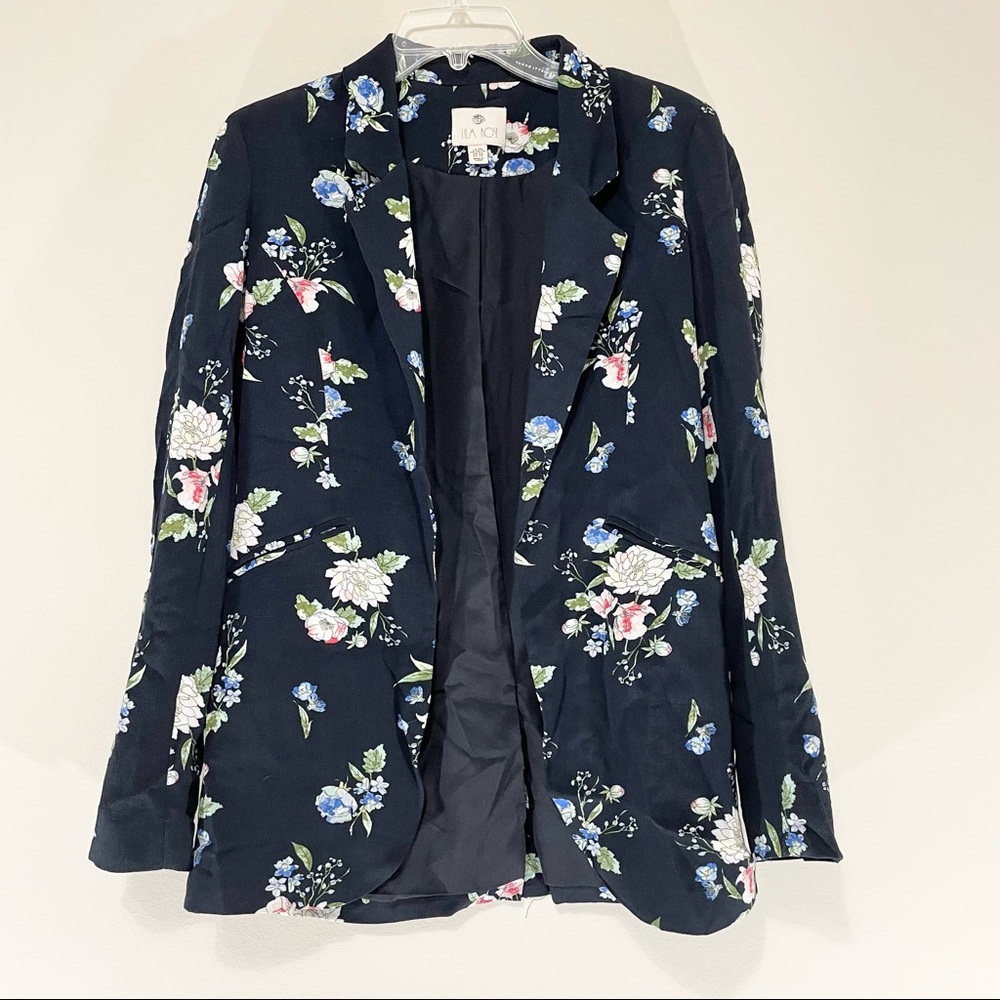 Lila Rose Blue Floral Blazer Size XS